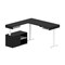 Bestar Bestar Viva 72W L-Shaped Standing Desk with Credenza in black & white 19850-18 - alternate 1